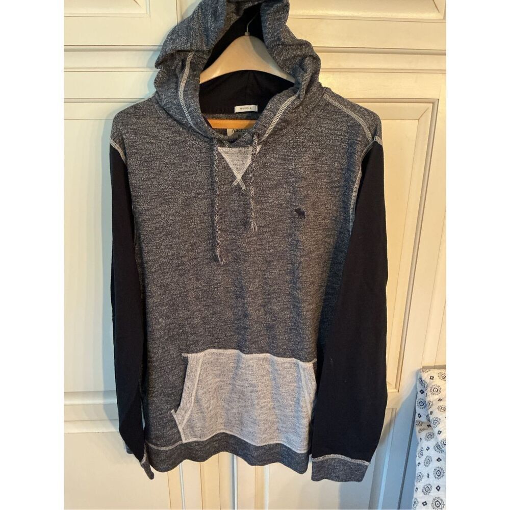 Abercrombie & Fitch Muscle Hoodie Sz 2X Tri-Tone Y2K Vintage